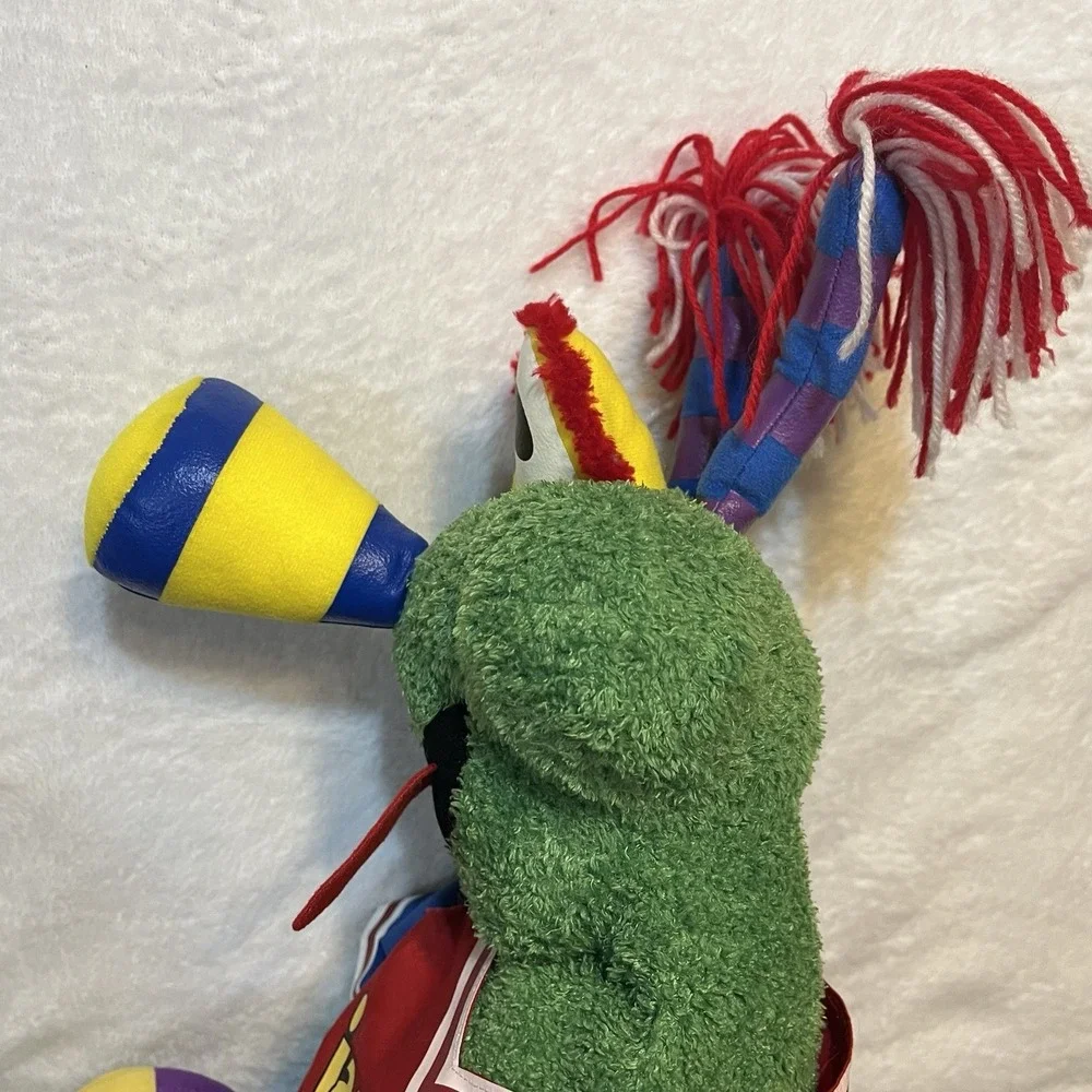 Vintage Jammy Jamfest Cheer & Dance Plush Green Stuffed Monster Mascot Toy 24